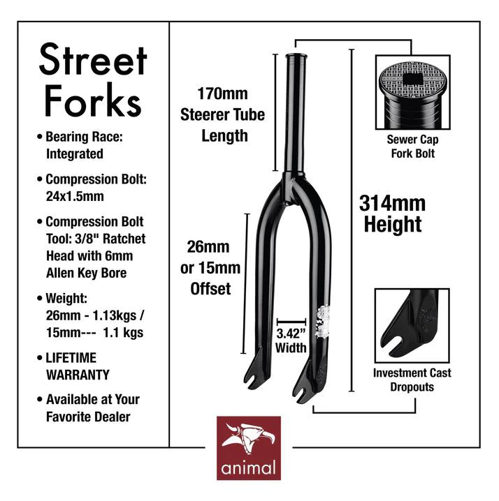 Animal Street Forks (Black)
