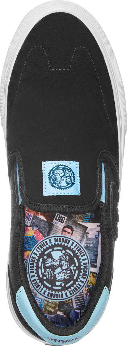 Etnies Low Cut Slip X DIG BMX Shoes (Black/Blue)