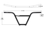 Odyssey 49er 4pc BMX Bar (9" / Rustproof Black)