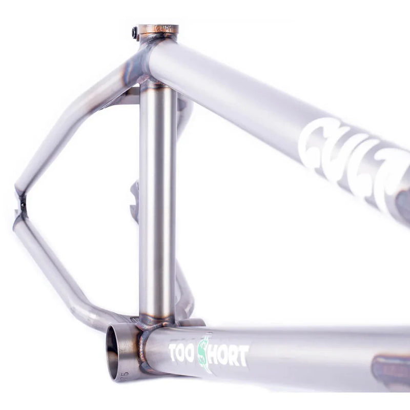 Cult 2 Short 2026 BMX Frame (Clear Coat Raw) – The Cut BMX
