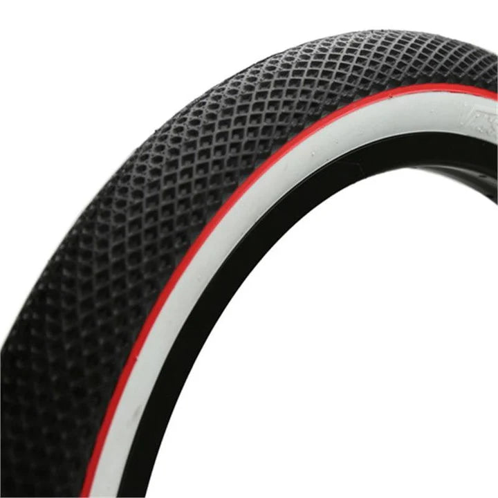 Cult x Vans BMX Tire (Black w/ White walls & Red Stripe)